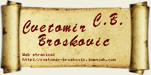 Cvetomir Brošković vizit kartica